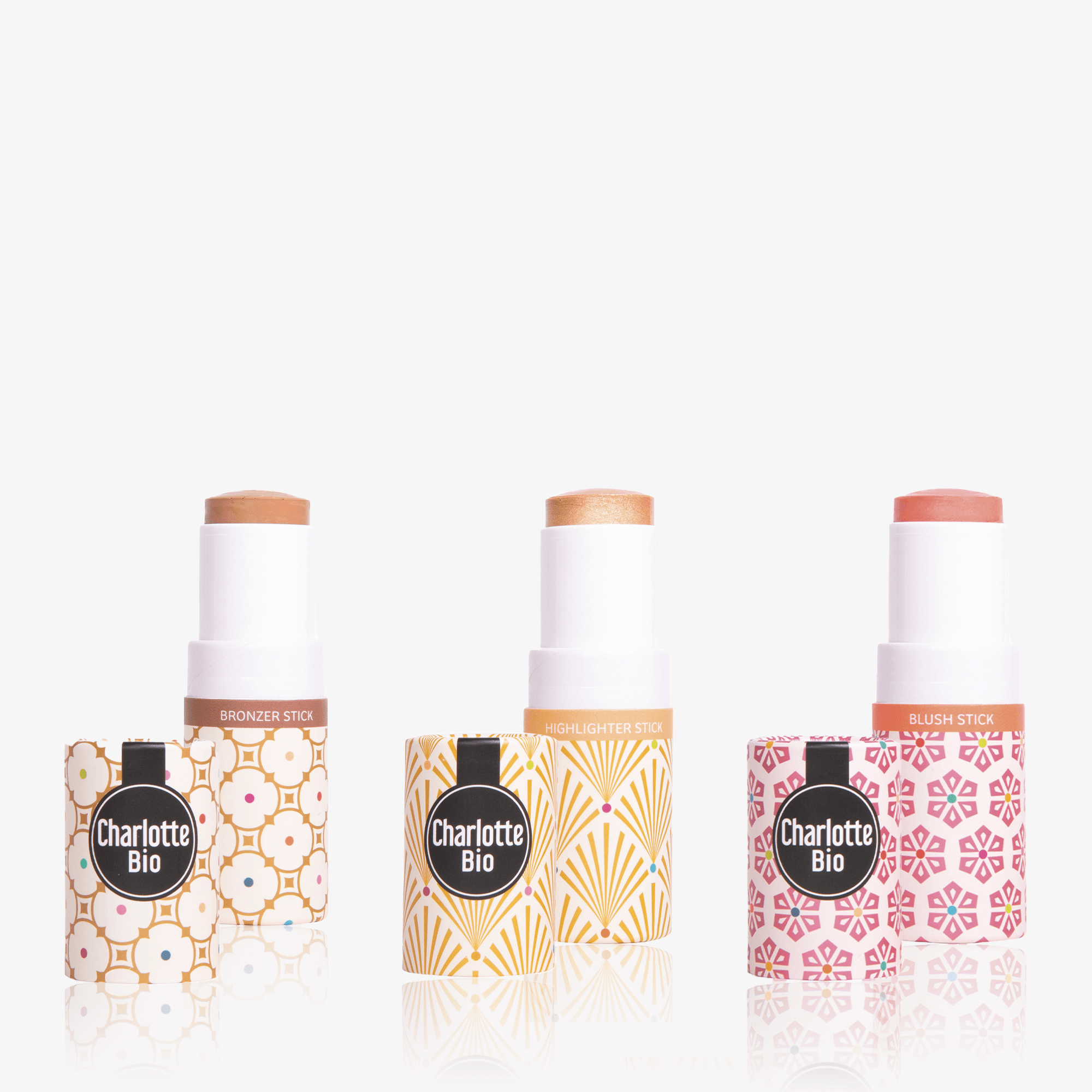 Trio stick teint bronzer, blush et highlighter → Bio • Mini prix • 41