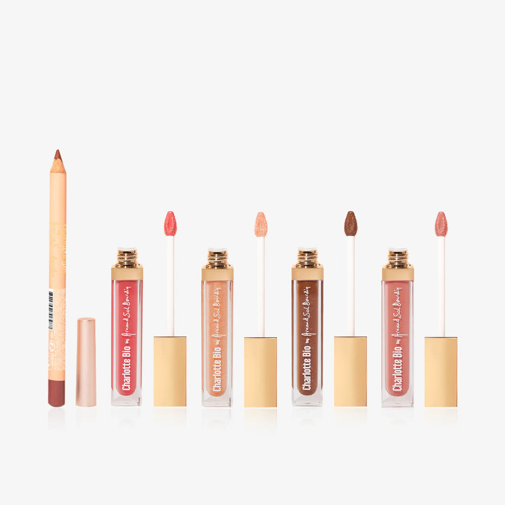 4er-Pack Lippenpigmente + Lippenkonturenstift