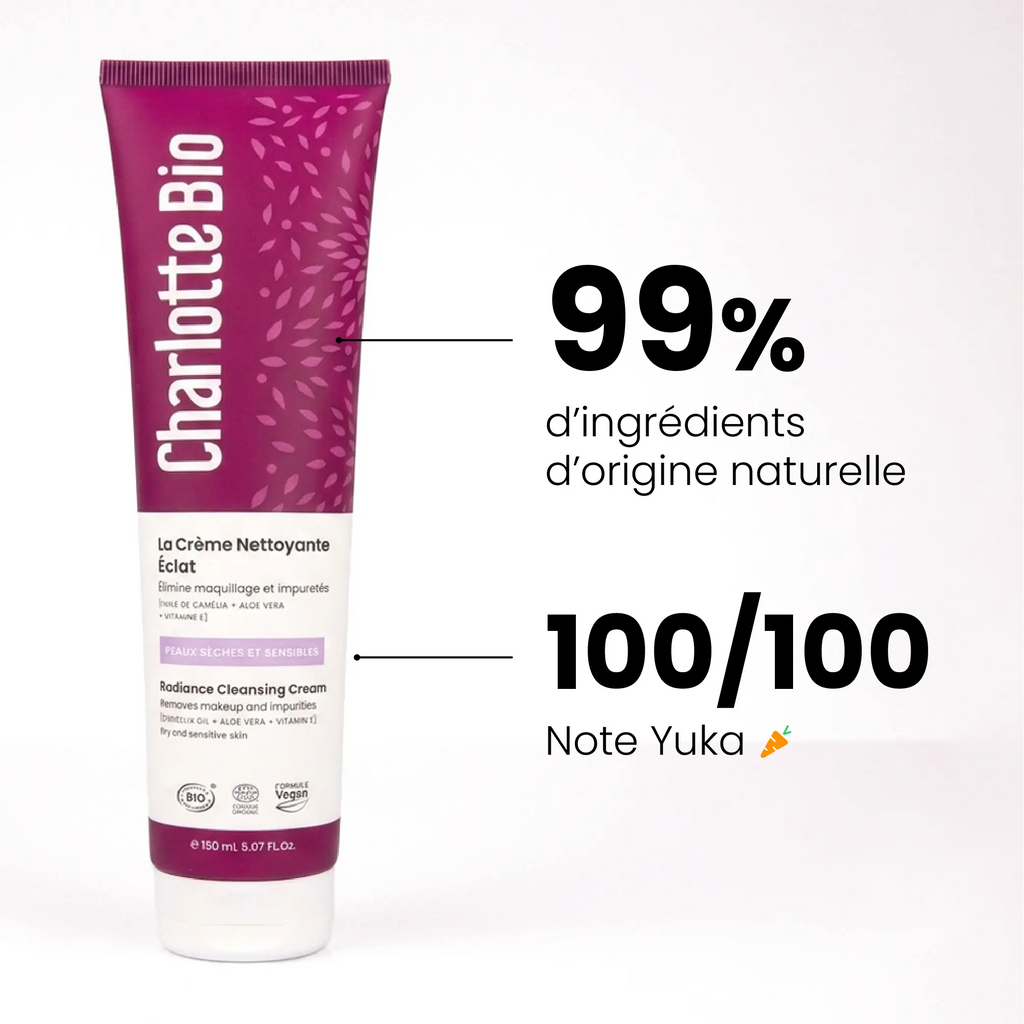Crème nettoyante visage éclat bio