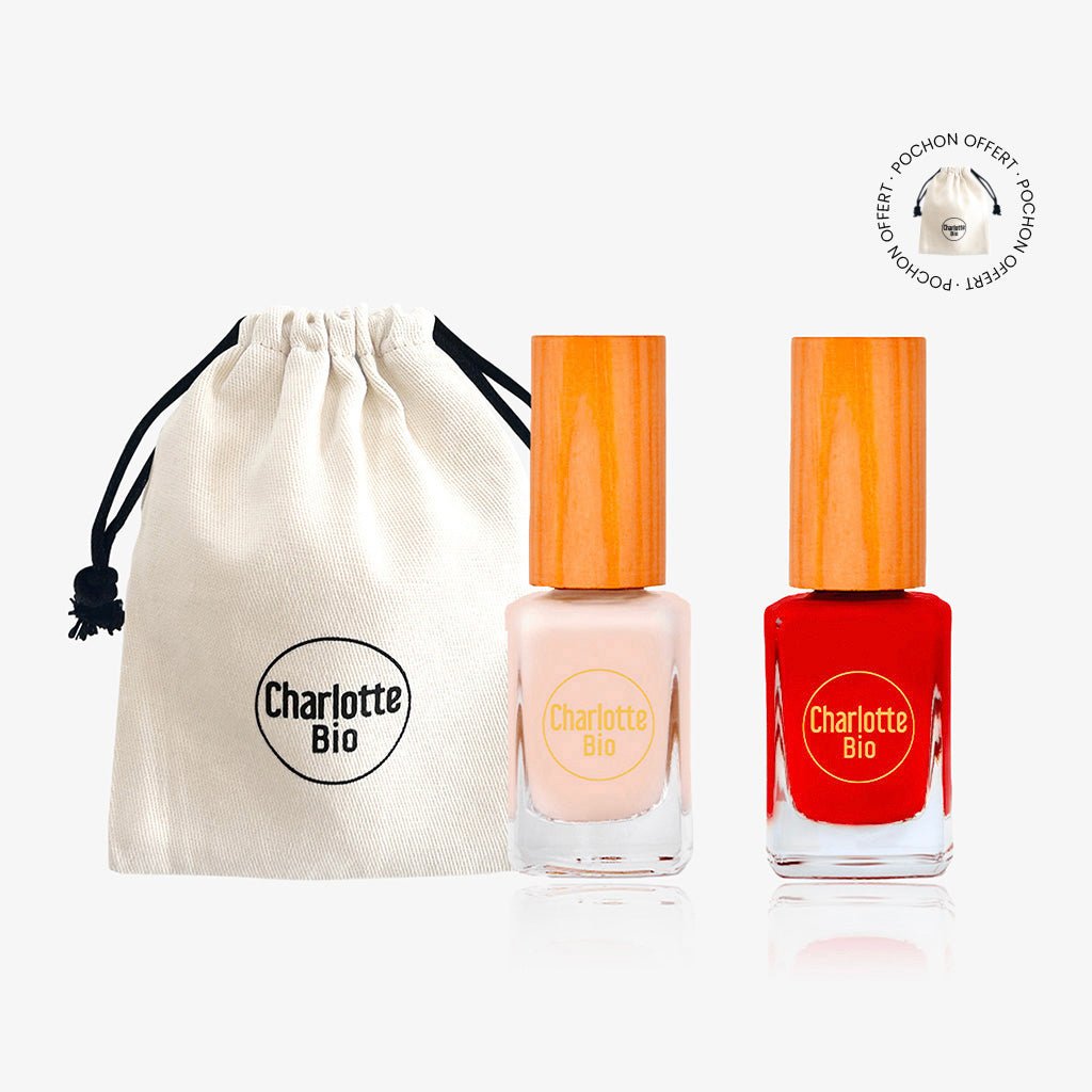 2022 - 6 - Duo vernis nude et rouge parfait - Charlotte Bio