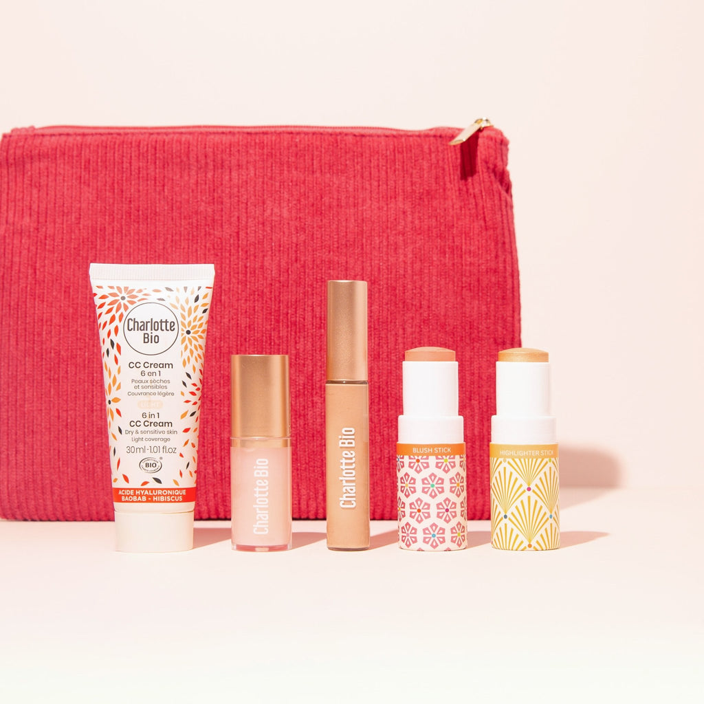 3701399707118 - La Trousse Grand Format en velours cotelé rose - Charlotte Bio