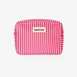 La Trousse Grand Format rayée rose et blanc
