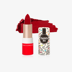 Rouge à lèvres mat bio Charlotte Bio, couleur mate intense
