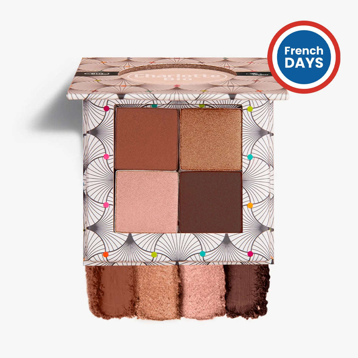 3701399704445 - Palette de 4 fards à paupières BIO - Nude Brun - Charlotte Bio