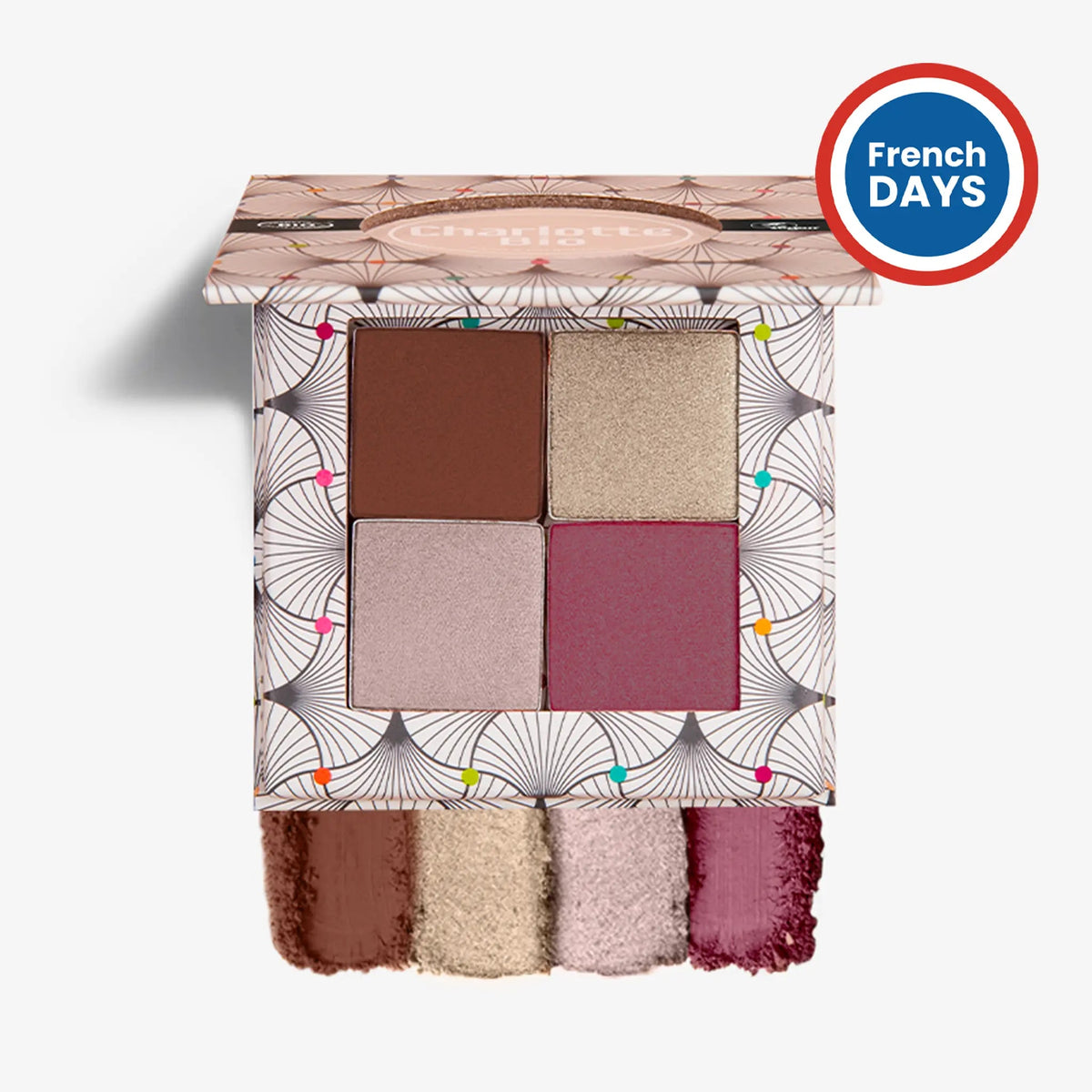 3701399704438 - Palette de 4 fards à paupières BIO - Nude Rose - Charlotte Bio
