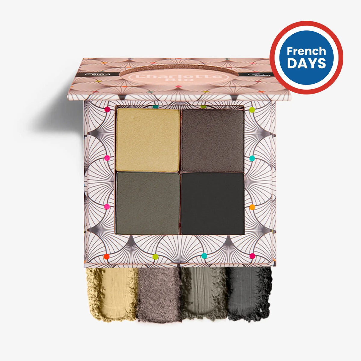 3701399704421 - Palette de 4 fards à paupières BIO - Silver Smokey - Charlotte Bio