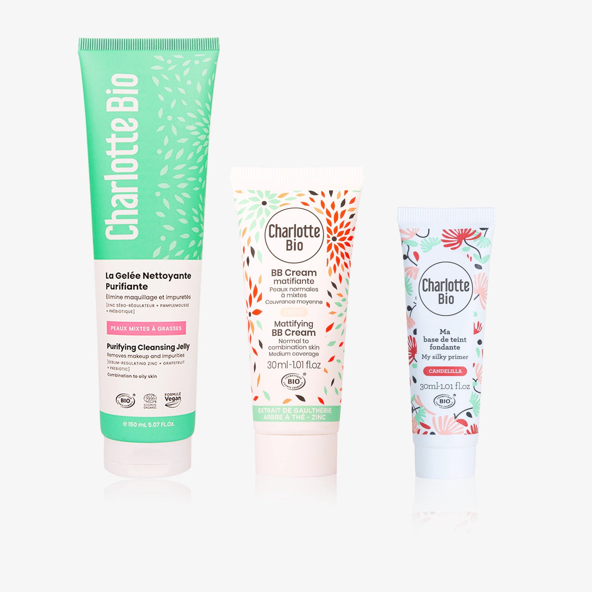 2026-22-1-Trio BB Crème + base de teint + gelée nettoyante purifiante - Charlotte Bio
