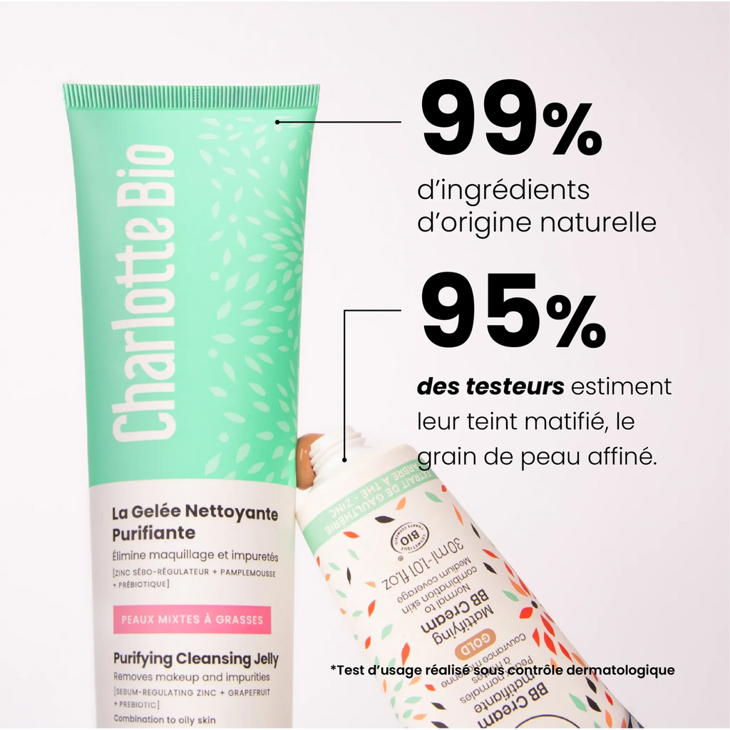 2026-23-1-Trio BB Crème + correcteur + gelée nettoyante purifiante - Charlotte Bio