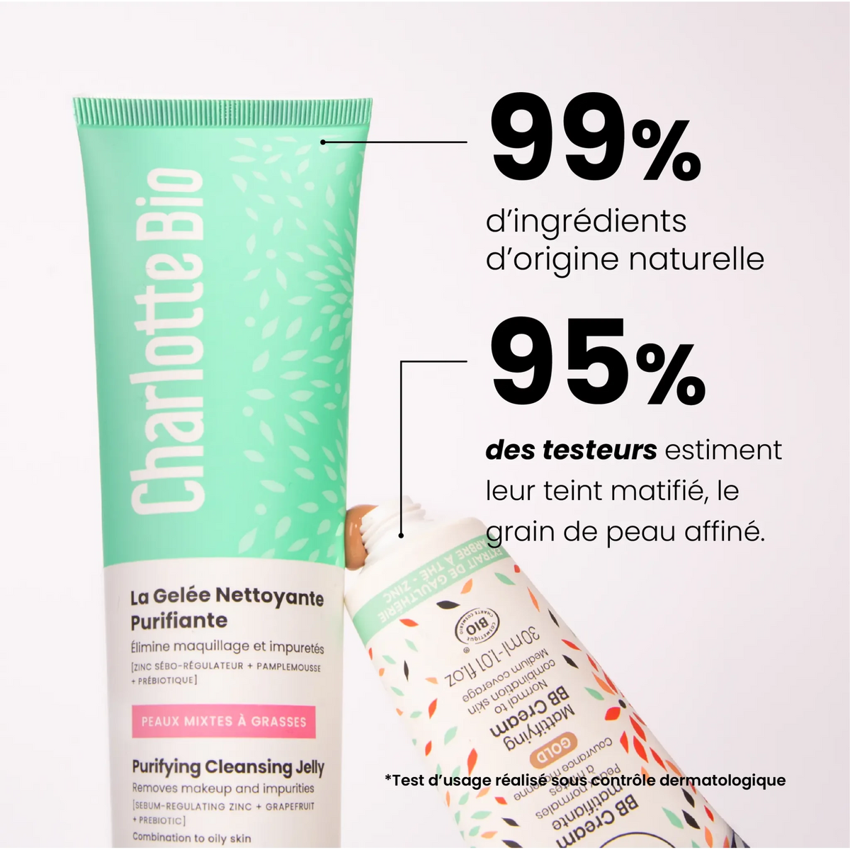 2026-23-1-Trio BB Crème + correcteur + gelée nettoyante purifiante - Charlotte Bio