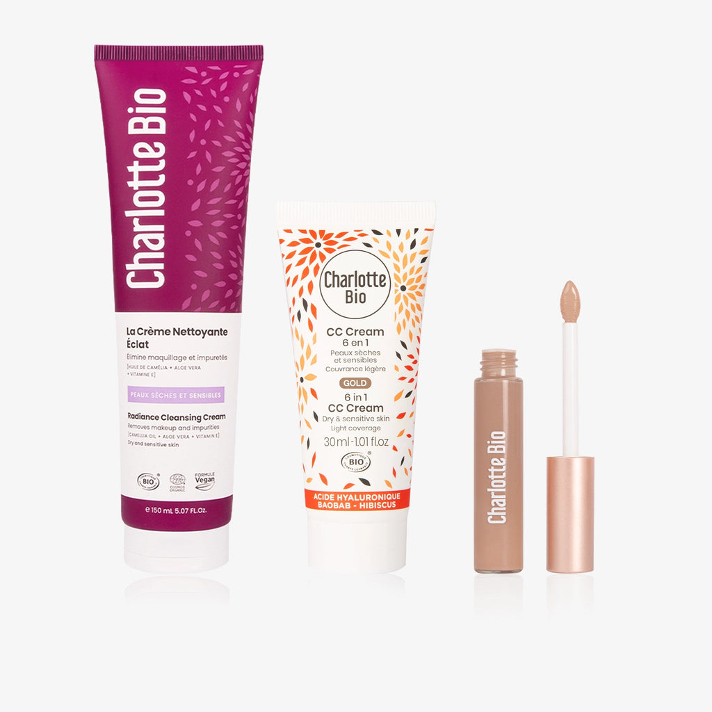 2026-24-3-Trio CC Crème + crème nettoyante hydratante + Correcteur - Charlotte Bio