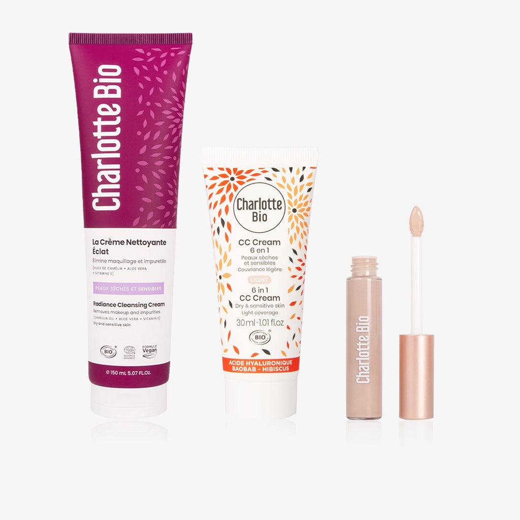 2026-24-1-Trio CC Crème + crème nettoyante hydratante + Correcteur - Charlotte Bio