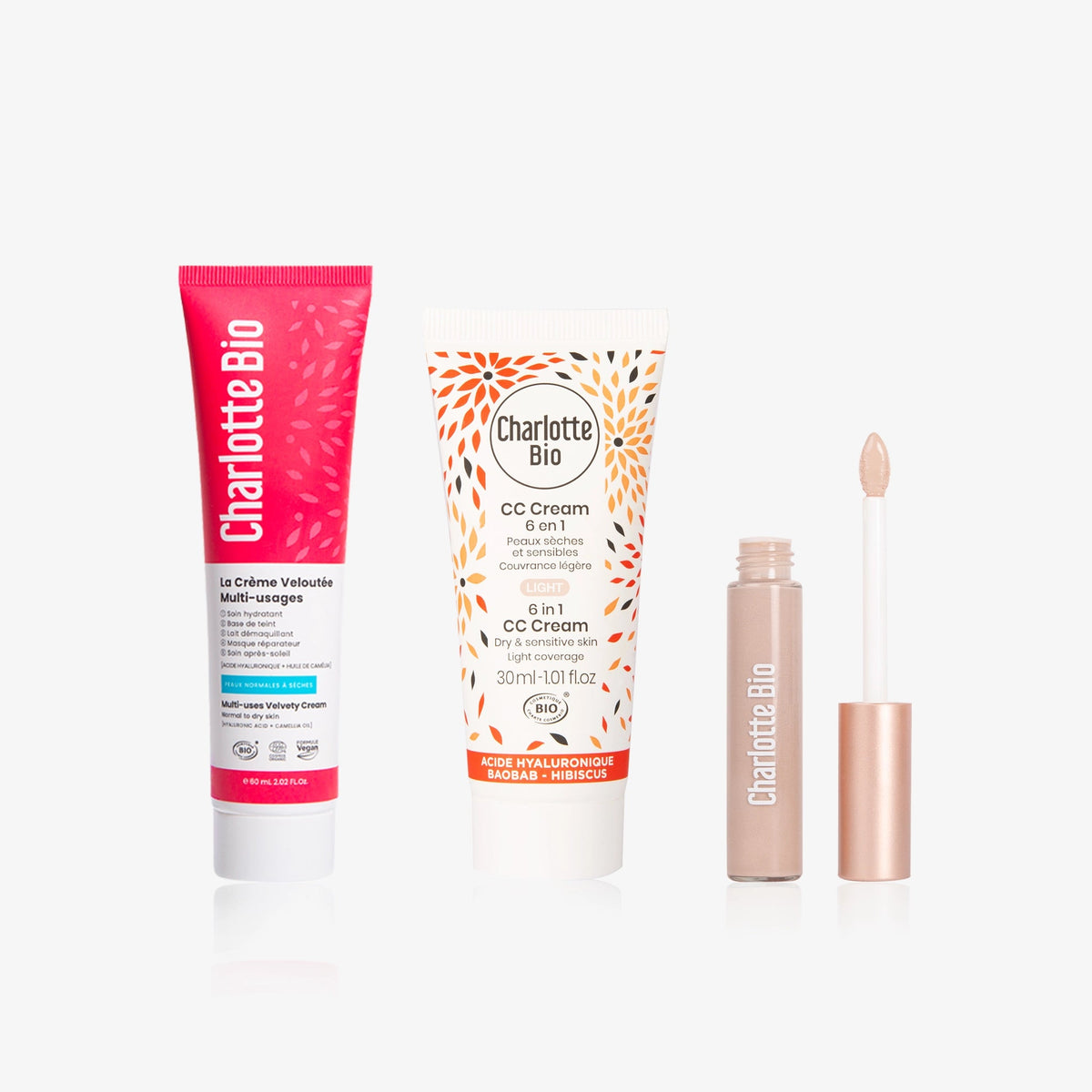 2026-28-1-Trio Crème Veloutée + CC Crème + correcteur - Charlotte Bio