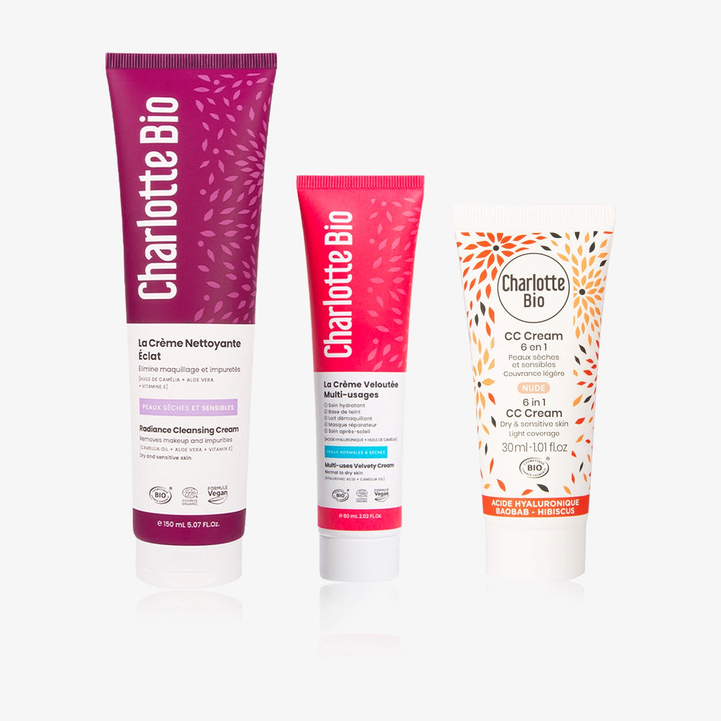 2026-29-2-Trio Crème Veloutée + CC Crème + Crème Nettoyante - Charlotte Bio