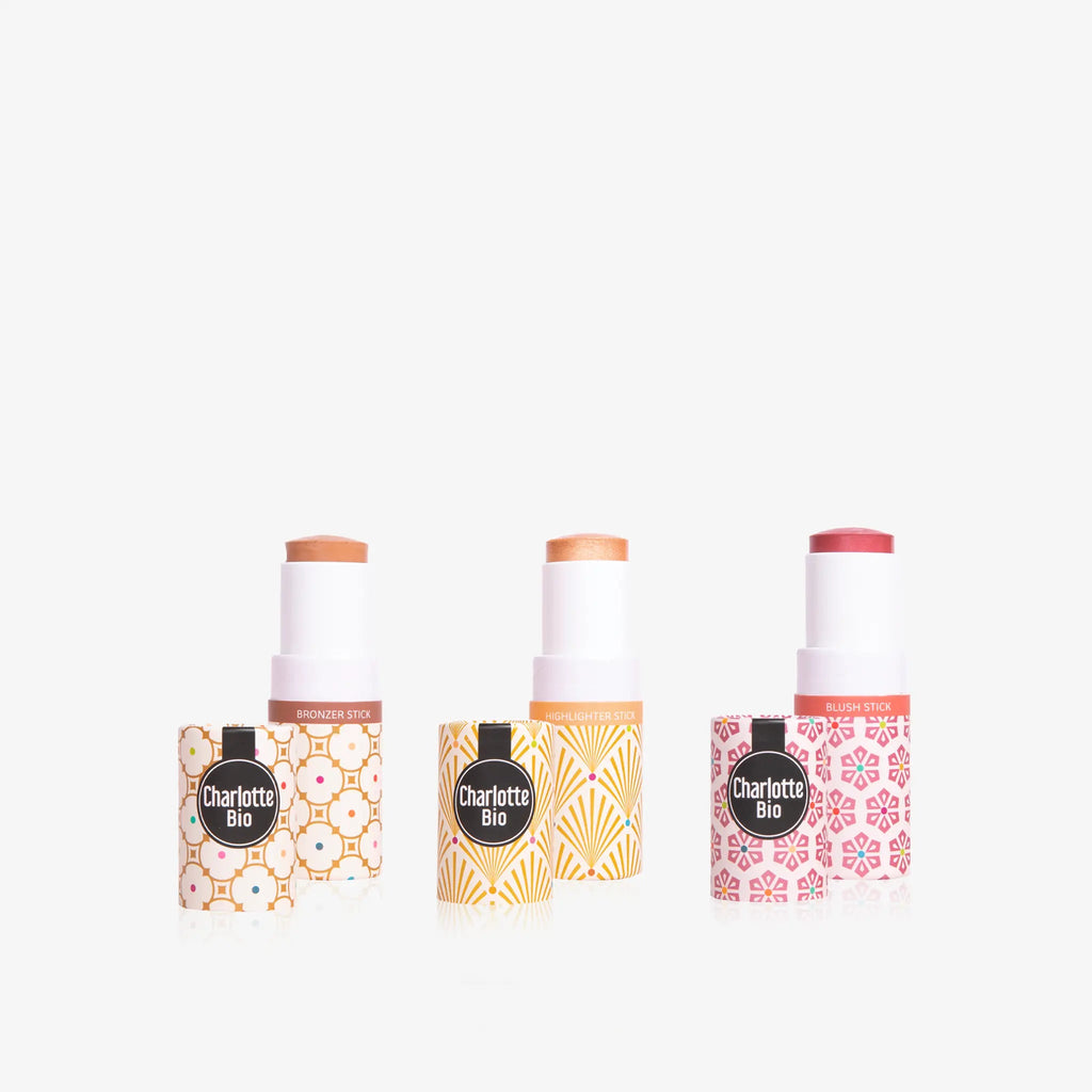 2024 - 11 - Trio sticks teint : bronzer + blush + highlighter - Charlotte Bio